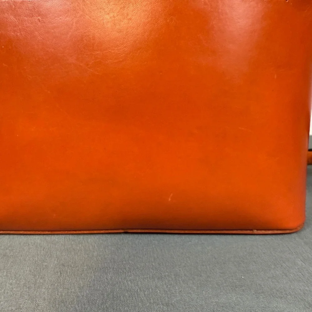 Italian Vera‎ Pelle Brown Leather Crossbody Bag Purse Magnetic Flap Closure - Picture 4 of 15